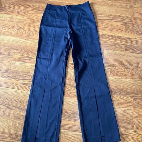 Jonathan Simkhai Chase Front Slit Pants in Midnight size 6/ small - Picture 13 of 14